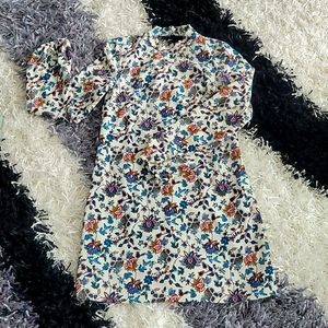 Zara long sleeved, mini floral dress